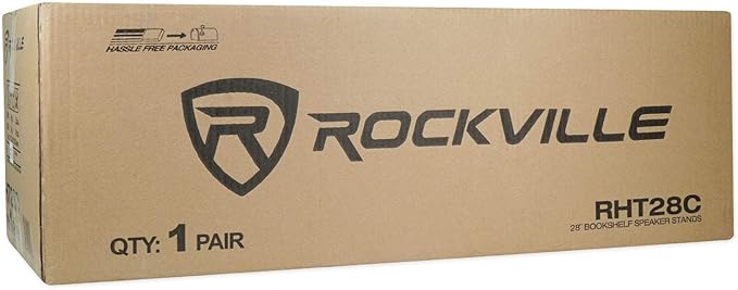 Rockville RHT28C 28" 2-Tone Bookshelf Speaker Stands Surround Sound Home Theater - Image 9