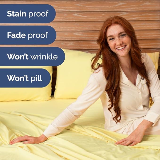 Split Head King Sheet Set – 4 Piece Flex Split Top King Sheets - Image 7