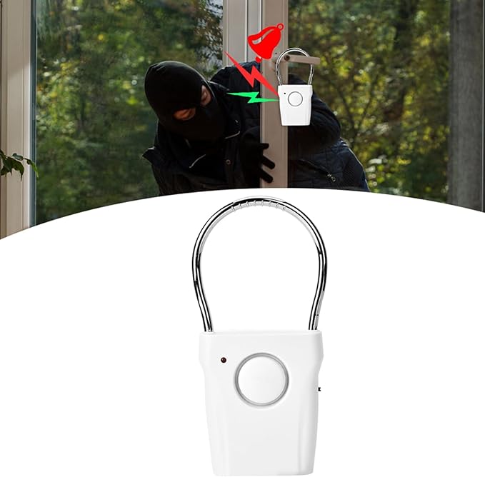 BORDSTRACT Door Handle Alarm, 120dB Vibration and Touching Triggered Portable - Image 8