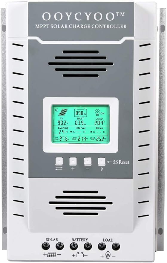 OOYCYOO MPPT Charge Controller 80 amp 12V/24V Auto, 80A Solar Panel Charge by OOYCYOO