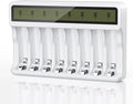 Rechargeable Battery Charger, 8 Bay AA AAA Smart Charger by Unknown