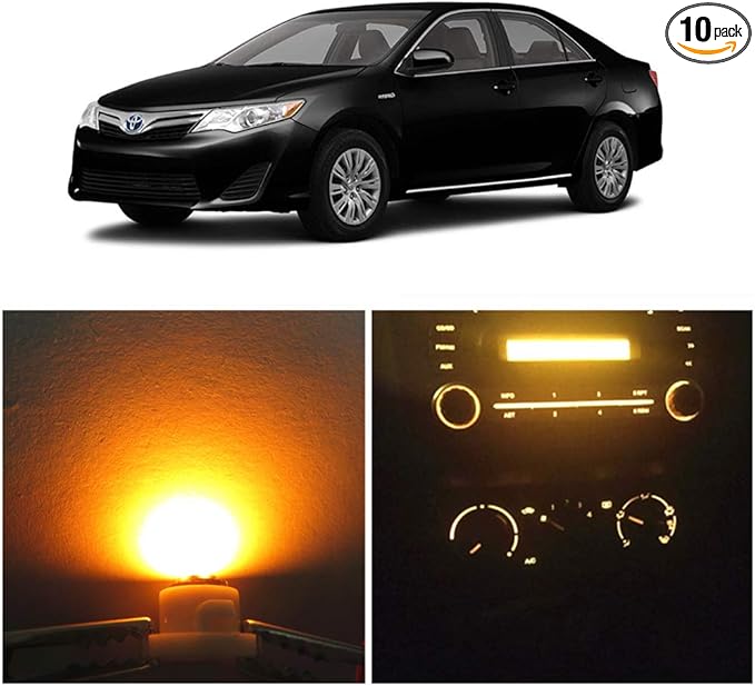 WLJH Yellow Climate Control Panel Lights A/C Dashboard Dash Heater Indicator by WLJH