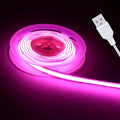 UVTaoYuan Short Led Strip Lights Pink 5V USB LED Lighting COB LED Strip Pink by UVTaoYuan