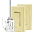 RunLessWire 3-Way Battery-Free DIY Wireless Light Switch Kit 150ft RF Range by RunLessWire