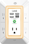 Multi Plug Outlet Surge Protector by Lvetek