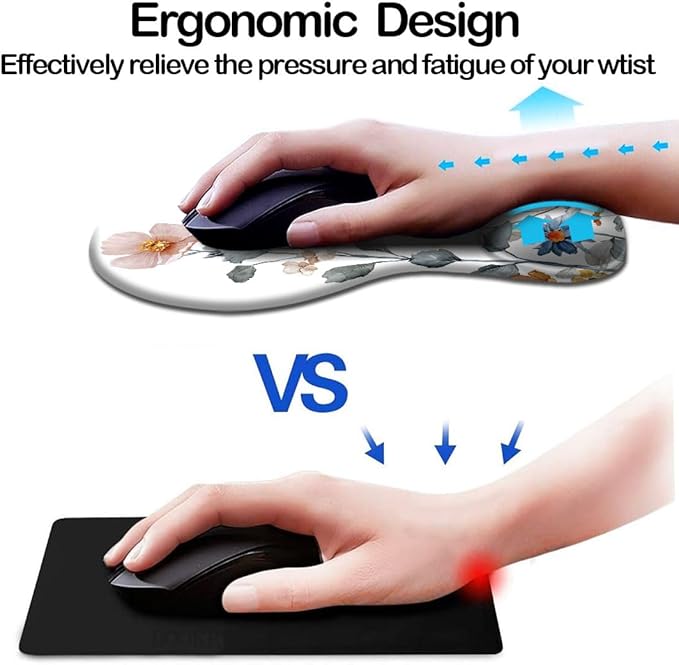 Ergonomic Mouse Pad with Wrist Support, Mouse Pad with Wrist Rest and Coaster - Image 2