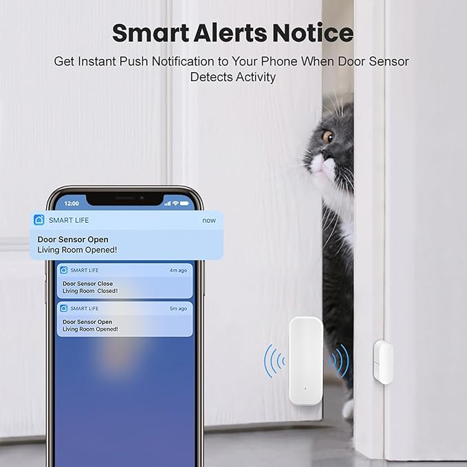 Smart WiFi Door Sensor: Wireless Window Sensor - Image 2