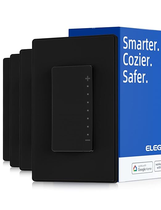 ELEGRP Smart Dimmer Light Switch DPR30, 2.4GHz Wi-Fi Dimmer Switch Compatible by ELEGRP%7CELEGROUP