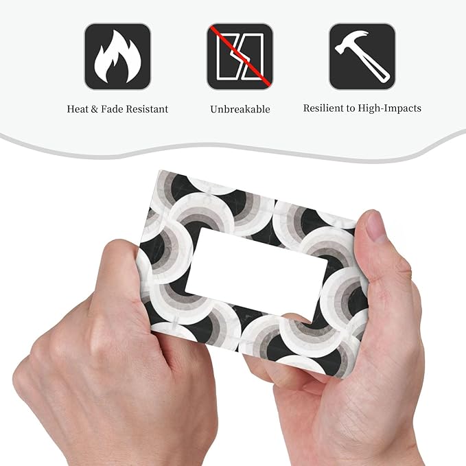 Bvtewkhz Black/White Art Marble 1 Gang Single Rocker Decorative Light Switch - Image 5