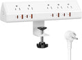 Desk Clamp Power Strip 65W Fast Charging Station, 4 PD USB-C, 5 Outlets by Jgstkcity