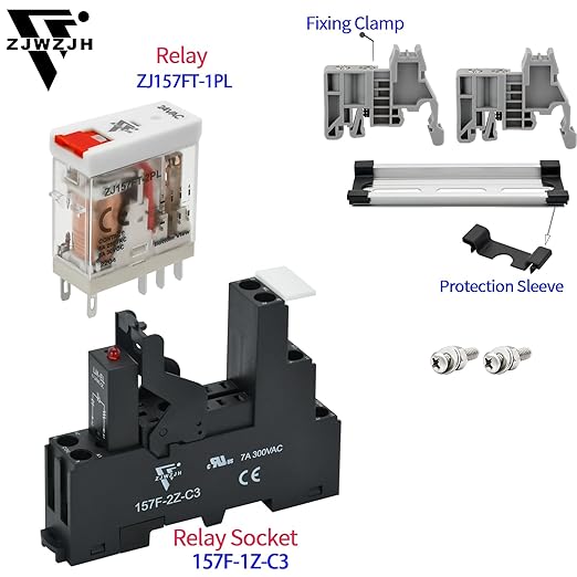 UL Listed 6Pcs 24VAC Relay Electromagnetic Power Relay 8Amp 8Pins DPDT - Image 3