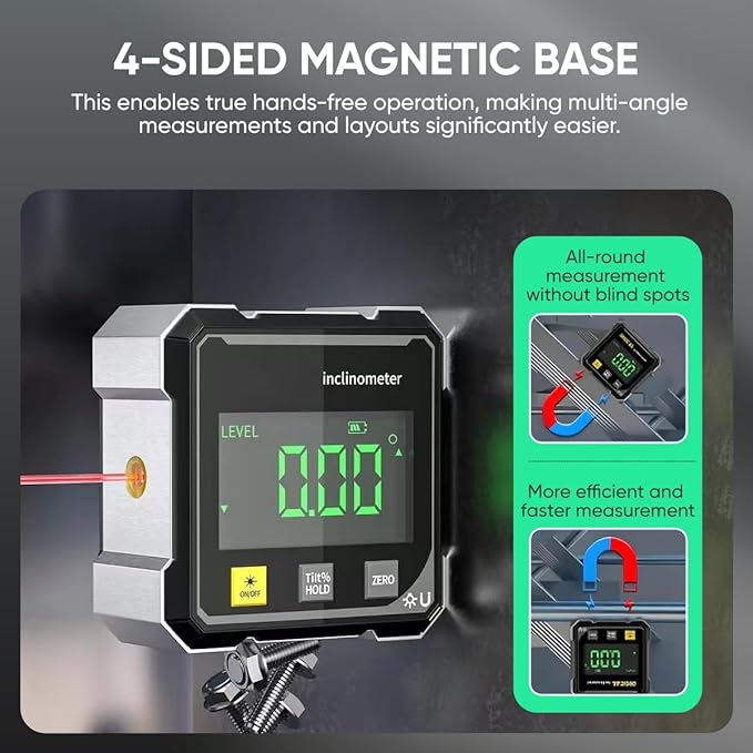Saker Digital Angle Finder Protractor Tool, Precision Angle Measuring Tool - Image 4