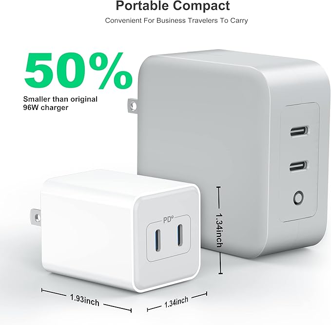 USB C Wall Charger 40W, 1 Pack Dual Port 20W PD 3.0 Type C Fast Charging Block - Image 6