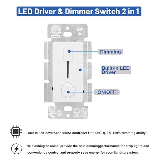 Dimmer Switch and LED Driver Single Integrated Unit, 120V AC to 24V DC - Image 3