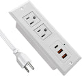 20W Recessed Power Strip USB C Fast Charge Desk Power Outlet Type C Flush by 4LEAF