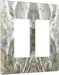 Bvtewkhz Boho Floral Wild Flower 2 Gang Double Rocker Decorative Light Switch by Unknown