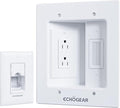 ECHOGEAR TV Cord Hider for Wall Mounted TV – Dual Outlet in-Wall Cable by ECHOGEAR