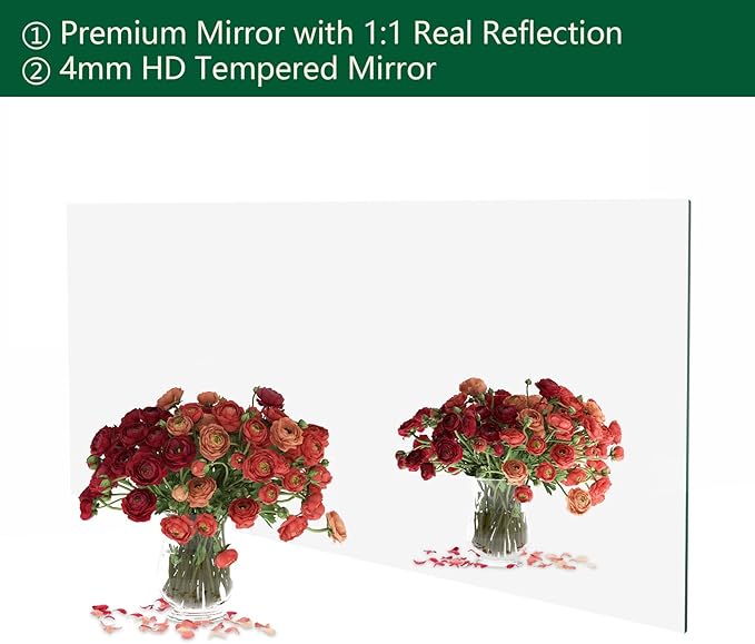 Mirrorons Large Mirror 72" x 36", Modern Rectangle Bathroom Mirror - Image 6