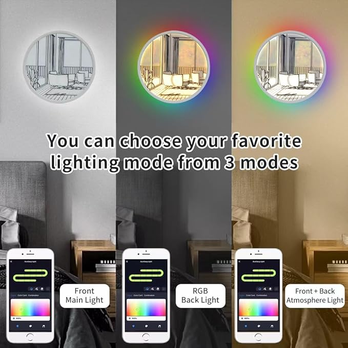LIJIZAMI 12" Smart Wall Sconce, Decorative Lamp, Light Painting, Recessed - Image 4