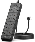 24 Widely Outlets 5 Ft Extension Cord NTONPOWER 15A/1875W Power Strips by NTONPOWER