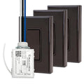 RunLessWire 4-Way Battery-Free DIY Wireless Light Switch Kit 150ft RF Range by RunLessWire