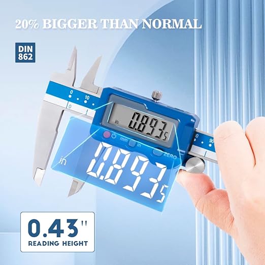 Dasqua 12”/300mm Digital Caliper, Stainless Steel Precision Measuring Tool - Image 2