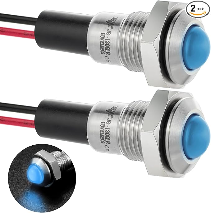 ZGSZJHF UL Listed Mini Indicator Light 8mm 0.31" Waterproof IP67 110V-120V by ZGSZJHF