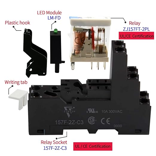 12 Pcs 8Amp Mini Relay Switch UL Listed DPDT - Image 6