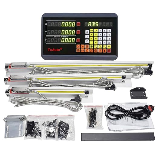 26" 30" 12" DRO 3 Axis Digital Readout 5um Precision Linear Glass Scale by FASTTOBUY