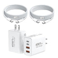 2Pack iPhone 17 16 15 Pro Max Fast Charging Block, 6FT USB C to C Woven Cable by Dazana