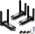 Wireless HDMI Transmitter and 2 Receiver, LED Display, Plug and Play, Smart by ANQIPUTECH