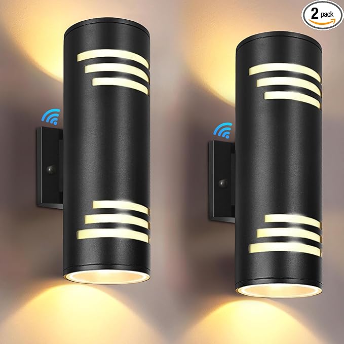 rosykite Dusk to Dawn Porch Lights Outdoor 2 Pack, Modern Exterior Lighting by RosykiteBuyNow