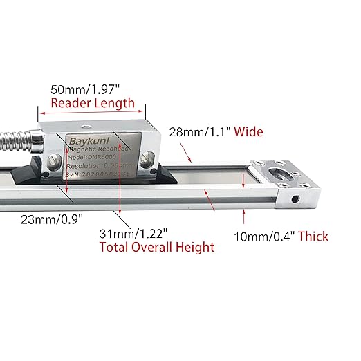 Baykunl 3 Axis Digital Readout DRO Display KIT 16" x 32" x 18" Travel Length - Image 7