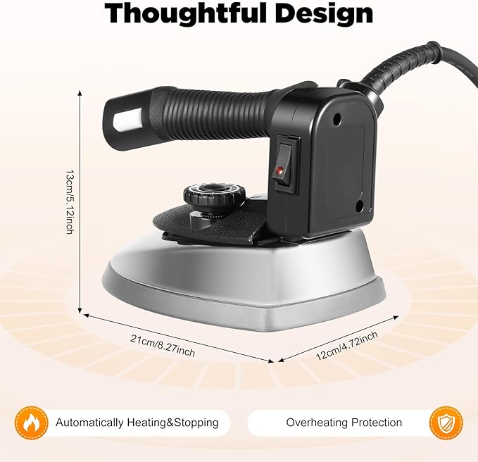 1200W Industrial Electric Steam Iron, Professional Steam Iron - Image 6