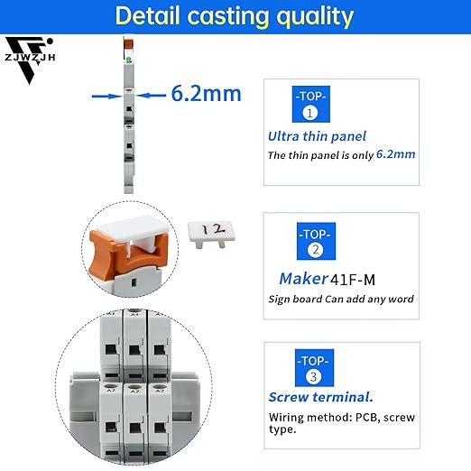 UL Listed 10Pcs Miniature Din Rail Relay 24V Black 24VDC ans 24VAC, 6Amp SPDT - Image 2