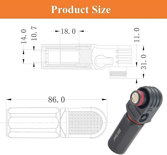 Right Angle Energy Storage System Power Connector IP67 Waterproof 200A 50mm² - Image 5