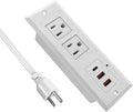 20W Recessed Power Strip USB C Fast Charge Desk Power Outlet Type C Flush by 4LEAF