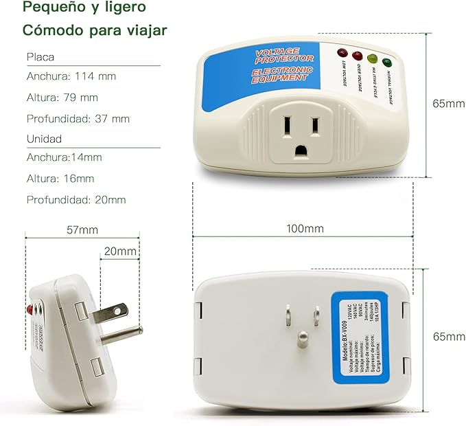 BSEED Surge Protector Home Appliance, Single Outlet Power Voltage Protector - Image 7
