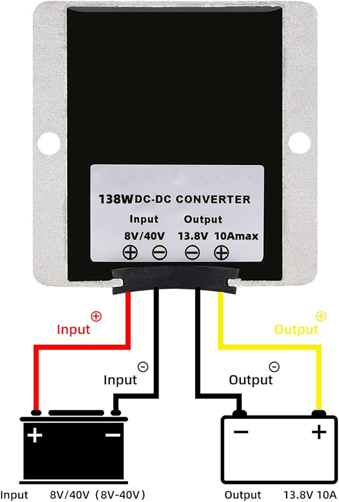 MGGi DC/DC 8V-40V Step Up Step Down to 13.8V 10A 138W, Boost Converter Voltage - Image 4