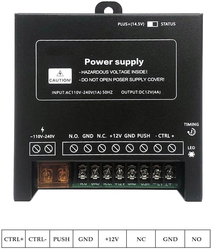 Door Access Control System Outswinging 600lbs Magnetic Lock Kit Build-in Alarm - Image 3