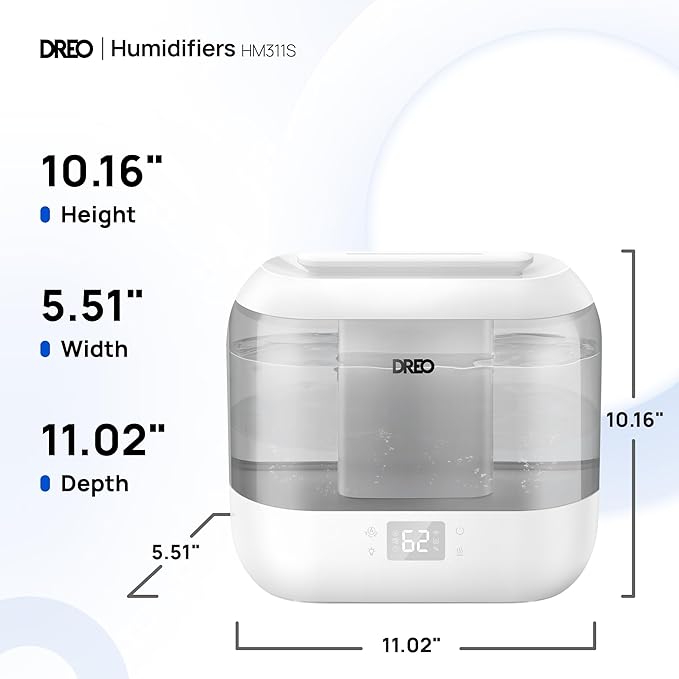 DREO Smart Humidifiers for Bedroom, Top Fill 4L Supersized Humidifier Large Room - Image 9