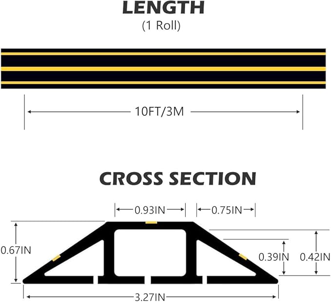 10Ft Cord Covers for Wires on Floor, 3-Channel Floor Cord Cover - Image 2