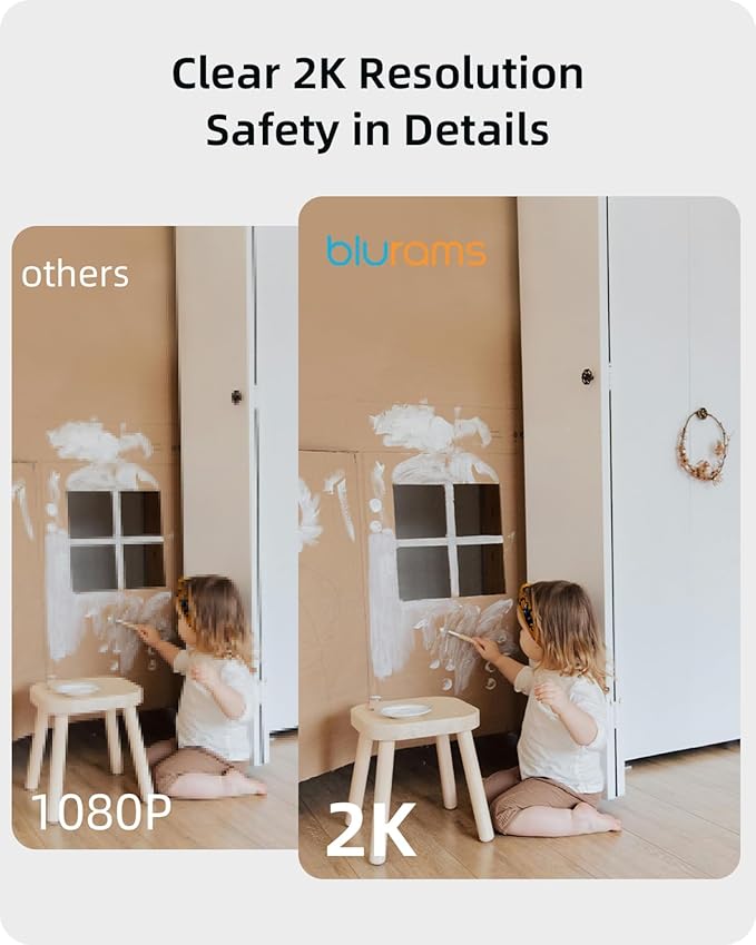 Security Camera 2K, blurams Baby Monitor Dog Camera 360-degree - Image 5