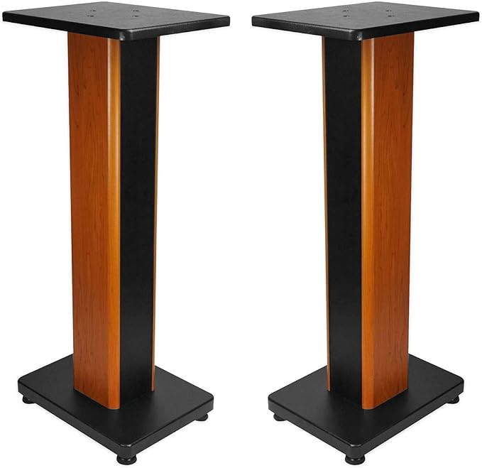 Rockville RHT28C 28" 2-Tone Bookshelf Speaker Stands Surround Sound Home Theater - Image 2