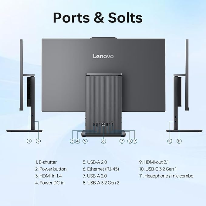 Lenovo IdeaCentre Business All-in-One PC, AMD Ryzen 7 8845HS, 32GB DDR5 RAM - Image 8