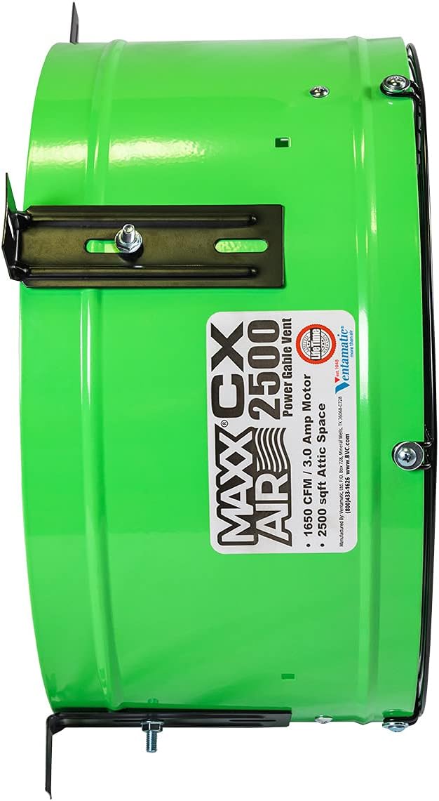 Maxx Air Professional Grade Gable Mount | Power Attic Ventilator, 2.6-Amp 60-Hz - Image 9