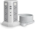 Long Extension Cord 10FT 1625W|13A by PASSUSSurgeProtectorTower