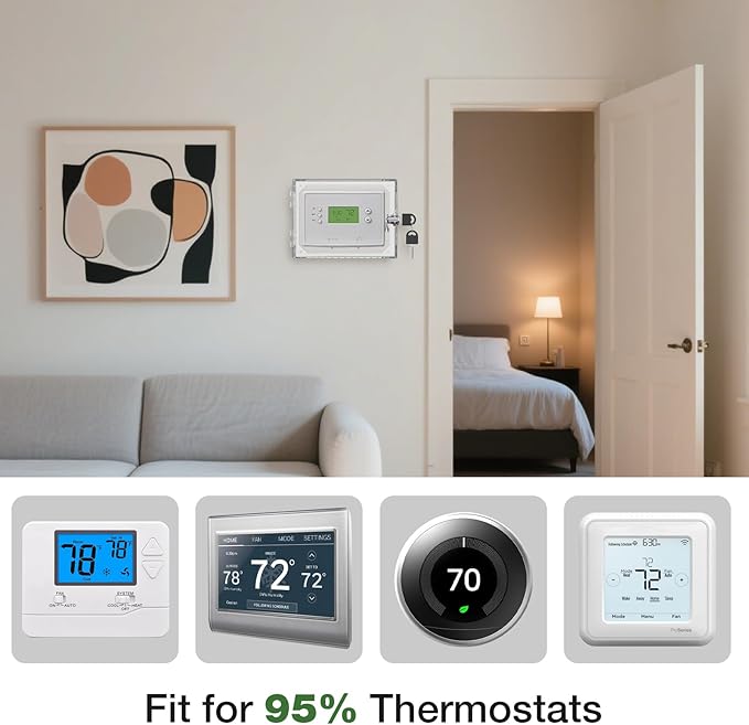 AUURIO 2 PCS Upgraded Thermostat Lock Box - Image 3