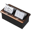 KYHSHJ Dual Pop-Up Floor Electrical Outlet Box Kit，20 Amp Stainless Steel USB by KYHSHJ