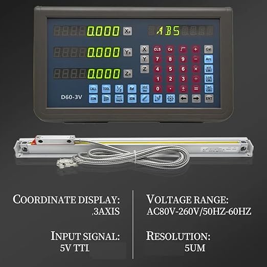 ANBBIN 9X49 Table Bridgeport Machine Tools 3 Axis Digital Readout DRO Display - Image 4